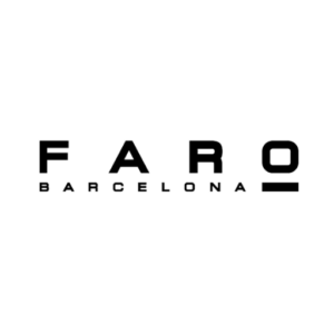 Logo de la marque Faro Barcelona, spécialiste en luminaires design et fonctionnels, distribuée par Connectiled, expert en éclairage LED.